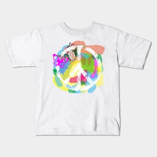 Retro Peace Sign Kids T-Shirt